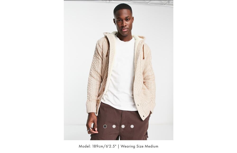 Men's American Stitch Knitted Hooded Jumper Size Large ASOS